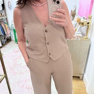 Z SUPPLY ANDRE WIDE LEG PANT in MILKSHAKE